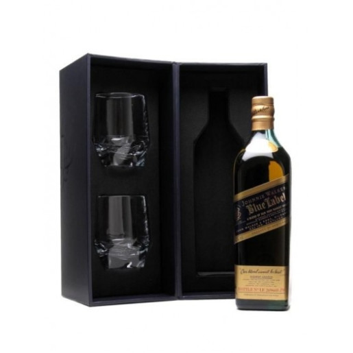 JOHNNIE WALKER BLUE CU 2 PAHARE 0.7L