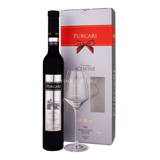 PURCARI ICE WINE ALB DULCE PACHET CU PAHAR 0.375L