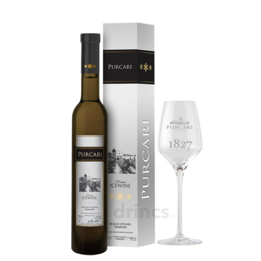 PURCARI ICE WINE ALB DULCE PACHET CU PAHAR 0.375L