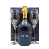 PURCARI SPUMANT GRAN VINTAGE EXTRABRUT  CU DOUA PAHARE